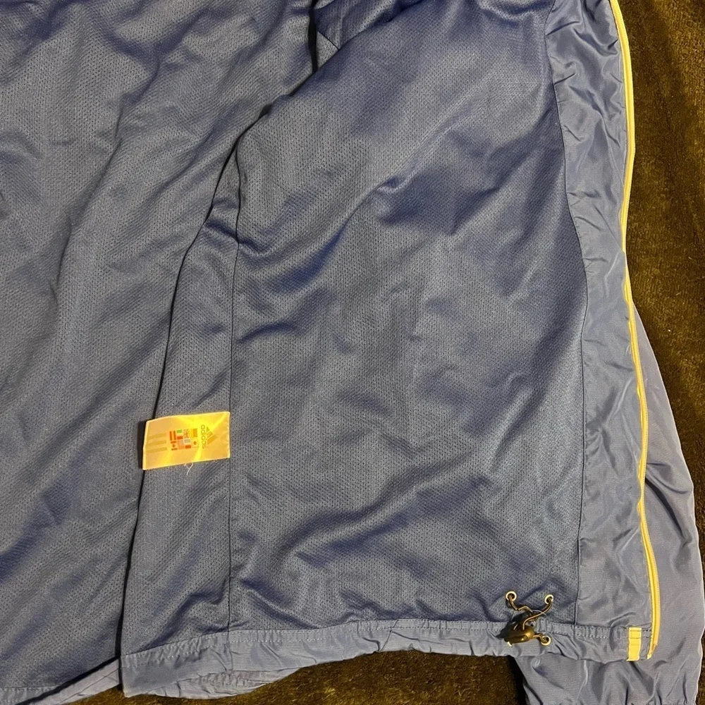 Adidas Kansas University Men’s Nylon Zip Up Jacket/ Last pic shows color best